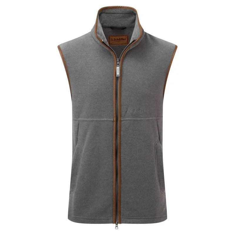 Men fleece zip - up hoodies for outdoor adventuresSchoffel Oakham Fleece Gilet - Pewter Men fleece zip - up hoodies for outdoor adventuresSchoffel Oakham Fleece Gilet - Pewter