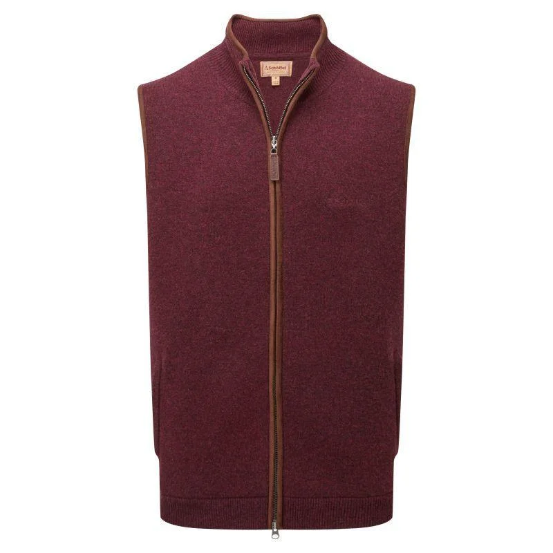 Men fleece quarter - zip pullovers with thumbholesSchoffel Orkney Merino Mens Gilet - Damson Men fleece quarter - zip pullovers with thumbholesSchoffel Orkney Merino Mens Gilet - Damson