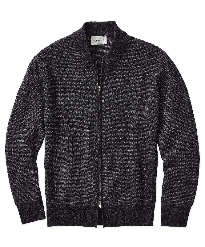 Men's Sequined Trimmed Sweater in Gold for a Glamorous New Year's PartyRoyal Alpaca Houndstooth Full-Zip Cardigan Men's Sequined Trimmed Sweater in Gold for a Glamorous New Year's PartyRoyal Alpaca Houndstooth Full-Zip Cardigan