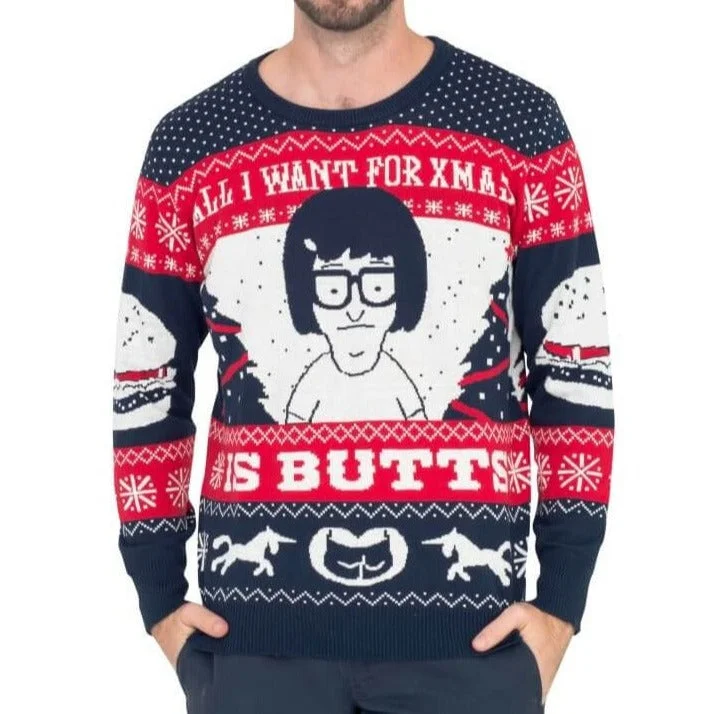 Plus Size Men's Pocket - Detail Sweater in Olive Green for a Practical and Fashionable Everyday WearAll I Want for Xmas is Butts - Tina from Bob's Burgers Ugly Christmas Sweater Plus Size Men's Pocket - Detail Sweater in Olive Green for a Practical and Fashionable Everyday WearAll I Want for Xmas is Butts - Tina from Bob's Burgers Ugly Christmas Sweater