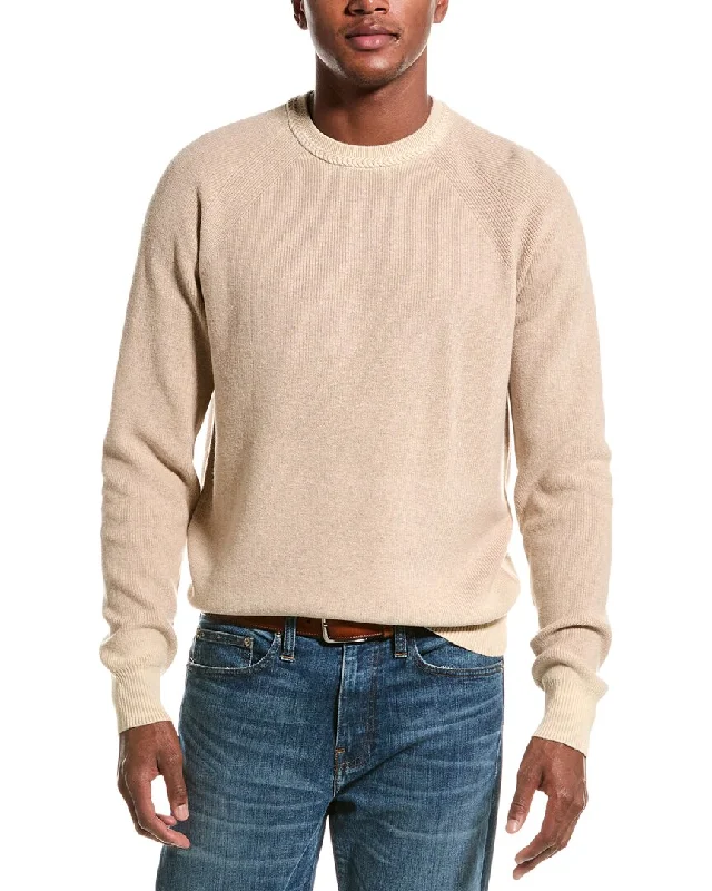 Men's Fringe - Trimmed Boho - Style Sweater in Beige for a Music Festival VibeATM Anthony Thomas Melillo Fade Crewneck Sweater Men's Fringe - Trimmed Boho - Style Sweater in Beige for a Music Festival VibeATM Anthony Thomas Melillo Fade Crewneck Sweater
