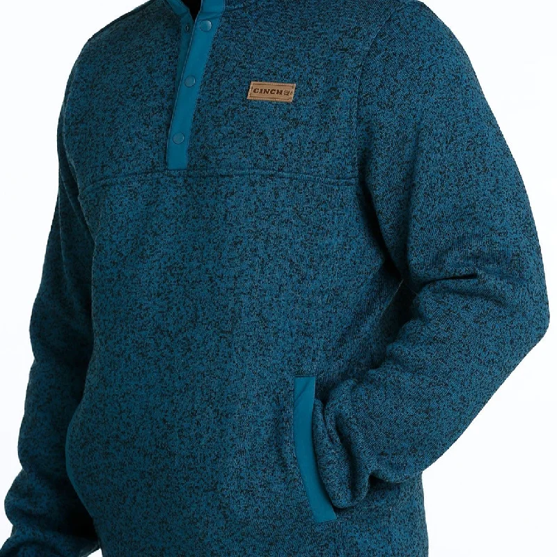 Men's Fringe - Trimmed Boho - Style Sweater in Beige for a Music Festival VibeCinch Men's Teal Quarter Snap Pullover Men's Fringe - Trimmed Boho - Style Sweater in Beige for a Music Festival VibeCinch Men's Teal Quarter Snap Pullover