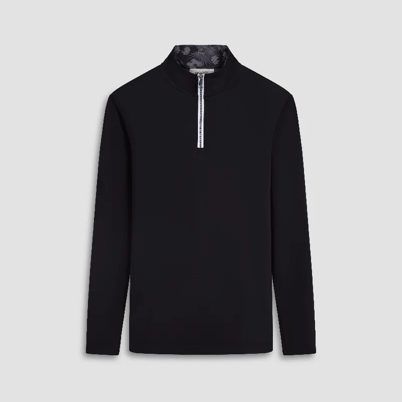 Plus Size Men's Henley - Style Pullover in Burgundy with Buttons for a Stylish and Comfortable LookContrast Performance Quarter-Zip Pullover Plus Size Men's Henley - Style Pullover in Burgundy with Buttons for a Stylish and Comfortable LookContrast Performance Quarter-Zip Pullover