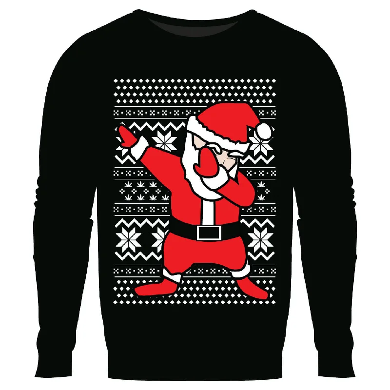 Men's Embroidered Floral Patterned Silk - Blend Sweater in Cream for a Spring - Inspired LookDabbin' Santa Ugly Christmas Sweatshirt Men's Embroidered Floral Patterned Silk - Blend Sweater in Cream for a Spring - Inspired LookDabbin' Santa Ugly Christmas Sweatshirt
