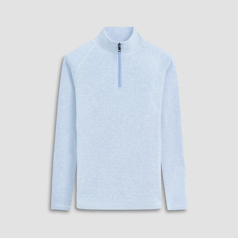 Men's Mock - Neck Pullover in Charcoal for a Modern and Sleek AppearanceDiagonal Pinstripe Quarter-Zip Pullover