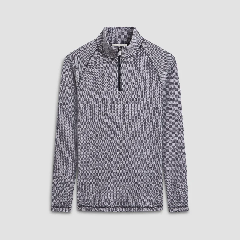 Men's Metallic - Trimmed Pullover in Silver for a Glamorous Party OutfitDiagonal Pinstripe Quarter-Zip Pullover Men's Metallic - Trimmed Pullover in Silver for a Glamorous Party OutfitDiagonal Pinstripe Quarter-Zip Pullover