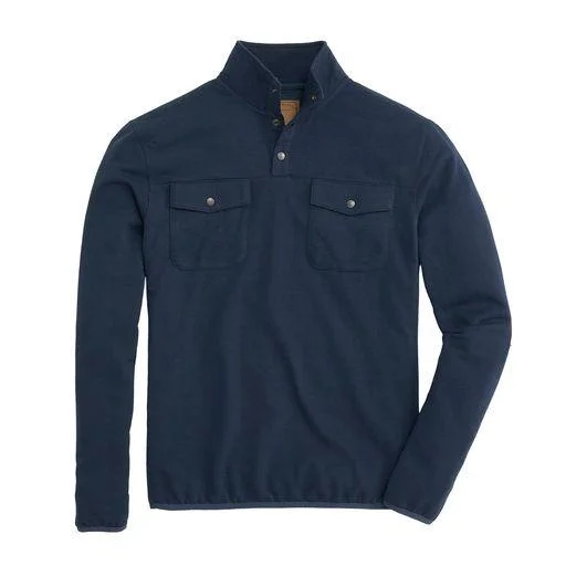 Plus Size Men's Striped Pullover in Navy and White for a Nautical - Inspired LookGlen Micro Fleece Pullover