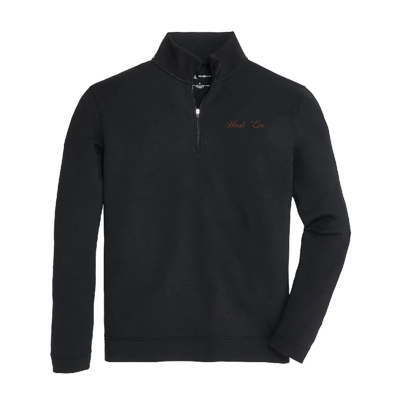 Men's Chunky Knit Wool Pullover in Dark Gray for a Cozy Winter LookHook 'Em Vintage Script Yeager Performance Pullover - Black Men's Chunky Knit Wool Pullover in Dark Gray for a Cozy Winter LookHook 'Em Vintage Script Yeager Performance Pullover - Black