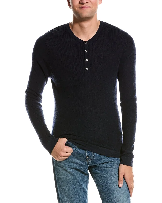 Plus Size Men's V - Neck Cashmere - Blend Sweater in Navy with Ribbed Trim for a Classic StyleKier + J Wool & Cashmere-Blend Henley Plus Size Men's V - Neck Cashmere - Blend Sweater in Navy with Ribbed Trim for a Classic StyleKier + J Wool & Cashmere-Blend Henley
