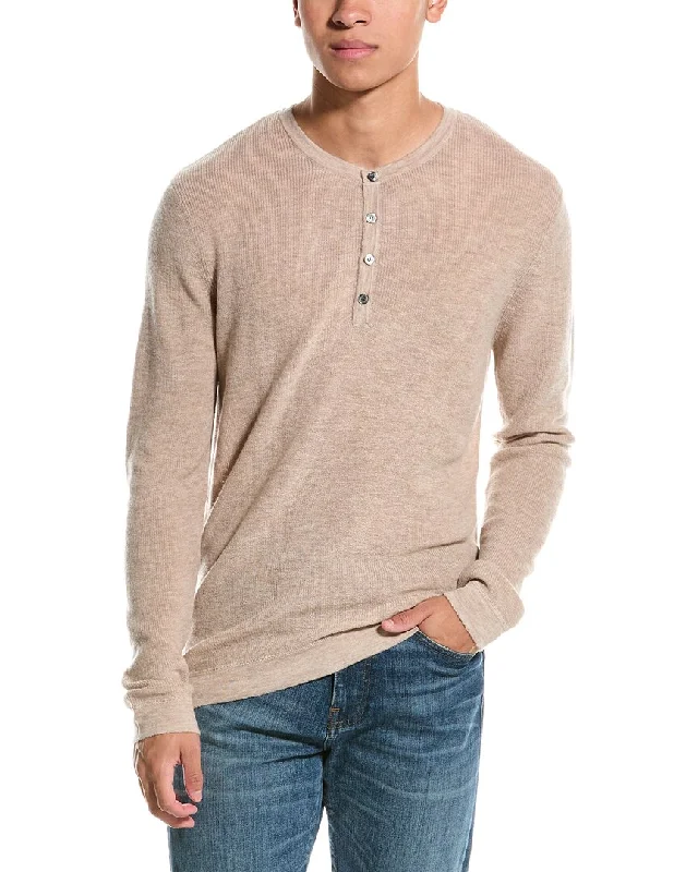 Men's Cable - Knit Sweater Dress in Gray for a Unique and Comfortable One - Piece OptionKier+J Wool & Cashmere-Blend Henley Sweater Men's Cable - Knit Sweater Dress in Gray for a Unique and Comfortable One - Piece OptionKier+J Wool & Cashmere-Blend Henley Sweater