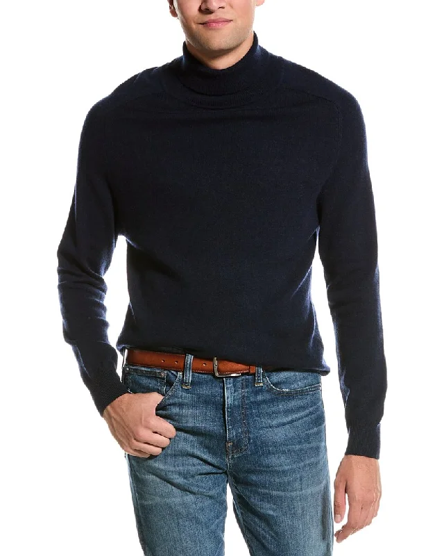 Plus Size Men's V - Neck Cashmere - Blend Sweater in Navy with Ribbed Trim for a Classic StyleKier + J Wool & Cashmere-Blend Turtleneck Sweater Plus Size Men's V - Neck Cashmere - Blend Sweater in Navy with Ribbed Trim for a Classic StyleKier + J Wool & Cashmere-Blend Turtleneck Sweater