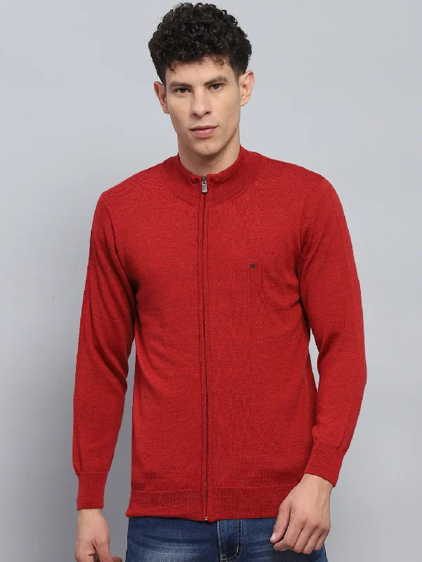 Men's Fringe - Trimmed Boho - Style Sweater in Beige for a Music Festival VibeMen Maroon Solid Mock Neck Full Sleeve Pullover Men's Fringe - Trimmed Boho - Style Sweater in Beige for a Music Festival VibeMen Maroon Solid Mock Neck Full Sleeve Pullover