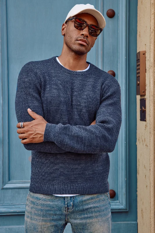 Men's Metallic - Trimmed Pullover in Silver for a Glamorous Party OutfitMen's Crewneck Sweater Long Sleeve Vintage Knitted Pullover Men's Metallic - Trimmed Pullover in Silver for a Glamorous Party OutfitMen's Crewneck Sweater Long Sleeve Vintage Knitted Pullover