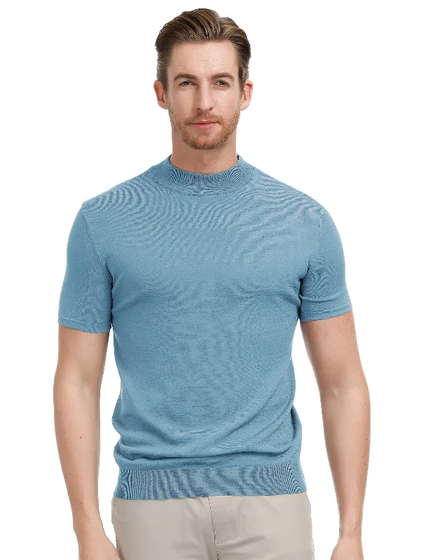 Plus Size Men's Henley - Style Pullover in Burgundy with Buttons for a Stylish and Comfortable LookMens Mock Turtleneck Knit Pullover Sweater Short Sleeve Solid Knitwear Sweaters Plus Size Men's Henley - Style Pullover in Burgundy with Buttons for a Stylish and Comfortable LookMens Mock Turtleneck Knit Pullover Sweater Short Sleeve Solid Knitwear Sweaters