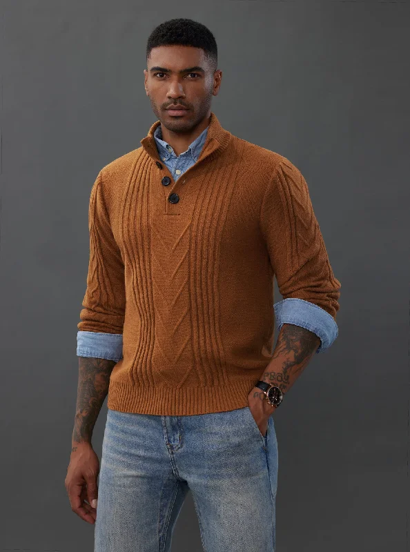 Regular Fit Men's Denim - Look Pullover in Blue for a Casual and Edgy OutfitMen's Cable Knit Henley Pullover Sweater Thermal Jumper Sweaters Regular Fit Men's Denim - Look Pullover in Blue for a Casual and Edgy OutfitMen's Cable Knit Henley Pullover Sweater Thermal Jumper Sweaters
