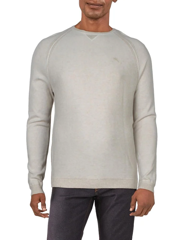 Men's Embroidered Floral Patterned Silk - Blend Sweater in Cream for a Spring - Inspired LookMens Cotton Crewneck Pullover Sweater Men's Embroidered Floral Patterned Silk - Blend Sweater in Cream for a Spring - Inspired LookMens Cotton Crewneck Pullover Sweater