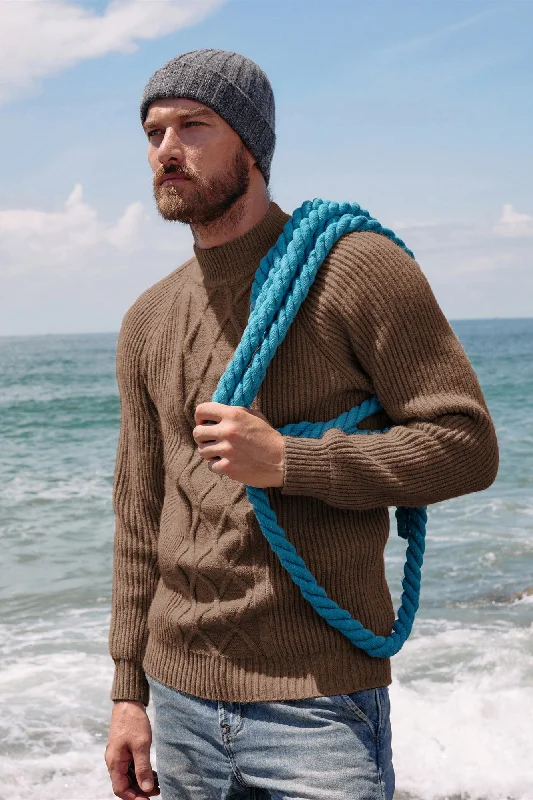 Slim Fit Men's Cotton Pullover in Navy Blue for a Classic Office AttireMen's Mock Neck Sweaters Casual Cable Twisted Knitted Pullover Sweaters Slim Fit Men's Cotton Pullover in Navy Blue for a Classic Office AttireMen's Mock Neck Sweaters Casual Cable Twisted Knitted Pullover Sweaters