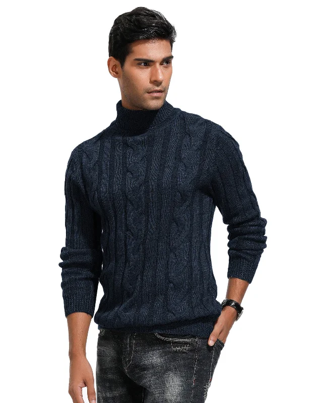 Men's Shearling - Lined Pullover in Tan for a Rugged and Warm Winter EnsembleMen's Casual Turtleneck Sweaters Cable Knit Thermal Pullover Sweater Men's Shearling - Lined Pullover in Tan for a Rugged and Warm Winter EnsembleMen's Casual Turtleneck Sweaters Cable Knit Thermal Pullover Sweater