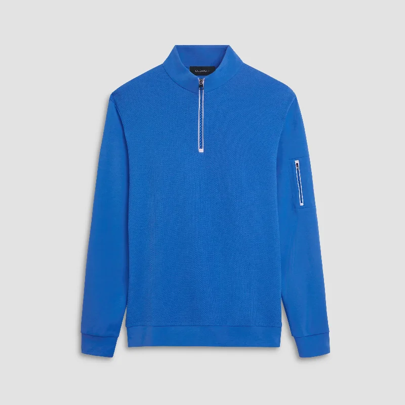 Regular Fit Men's Denim - Look Pullover in Blue for a Casual and Edgy OutfitBeehive Quarter-Zip Pullover Regular Fit Men's Denim - Look Pullover in Blue for a Casual and Edgy OutfitBeehive Quarter-Zip Pullover