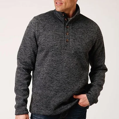 Men's Cable - Knit Turtleneck Merino Wool Sweater in Charcoal for a Winter Business LookStetson Men's Quarter Button Pullover Knit Sweater- Grey Men's Cable - Knit Turtleneck Merino Wool Sweater in Charcoal for a Winter Business LookStetson Men's Quarter Button Pullover Knit Sweater- Grey
