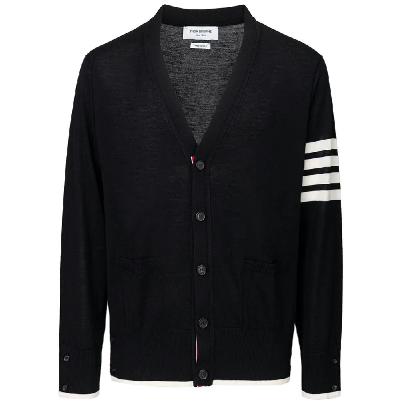 Plus Size Men's Pocket - Detail Sweater in Olive Green for a Practical and Fashionable Everyday WearThom e  Wool Men's Cardigan