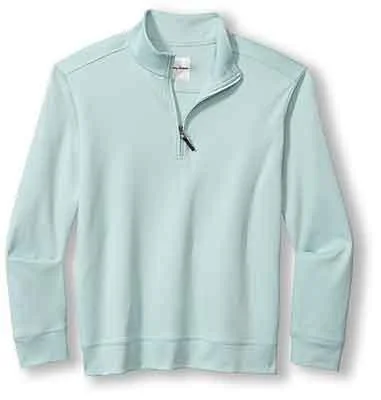 Men's Fleece - Lined Pullover in Brown for Outdoor Activities in WinterTommy Bahama Martinique Half Zip Pullover Sweater - Sterling Blue Men's Fleece - Lined Pullover in Brown for Outdoor Activities in WinterTommy Bahama Martinique Half Zip Pullover Sweater - Sterling Blue