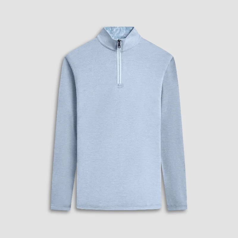 Men's Metallic - Trimmed Pullover in Silver for a Glamorous Party OutfitUV50 Performance Quarter-Zip Pullover Men's Metallic - Trimmed Pullover in Silver for a Glamorous Party OutfitUV50 Performance Quarter-Zip Pullover
