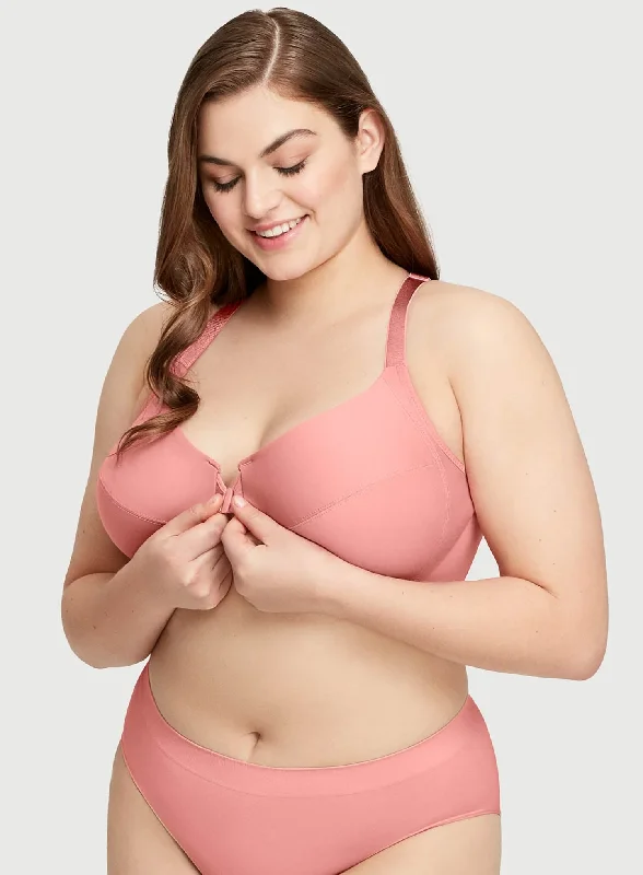 Glamorise: Wonderwire Front Close Smoothing Bra Apricot