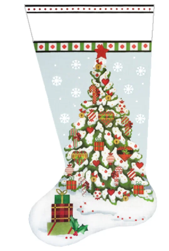 2118 Christmas Heart Tree Stocking