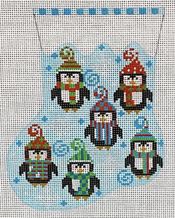 CH-638 Six Penguins Mini Stocking