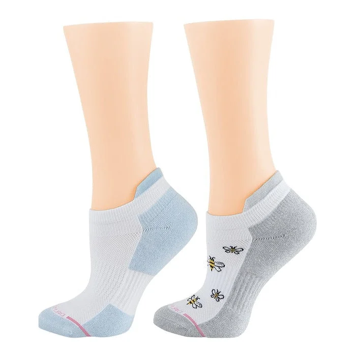 Ankle Compression Socks | Bee Design | Women's (2 Pair)