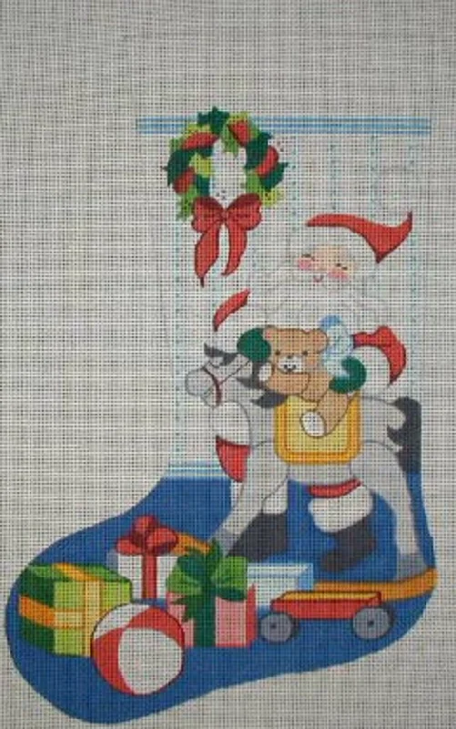 J-23 Santa and Rocking Horse Stocking