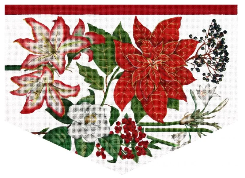 MLT547 Poinsettia Stocking Cuff