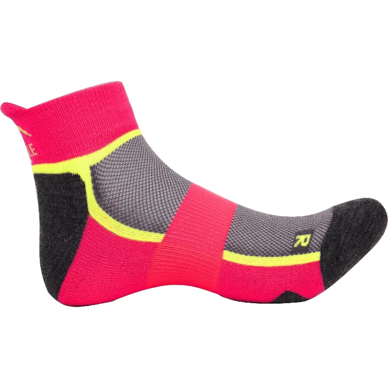 More Mile Bamboo Comfort Womens Running Socks - Pink