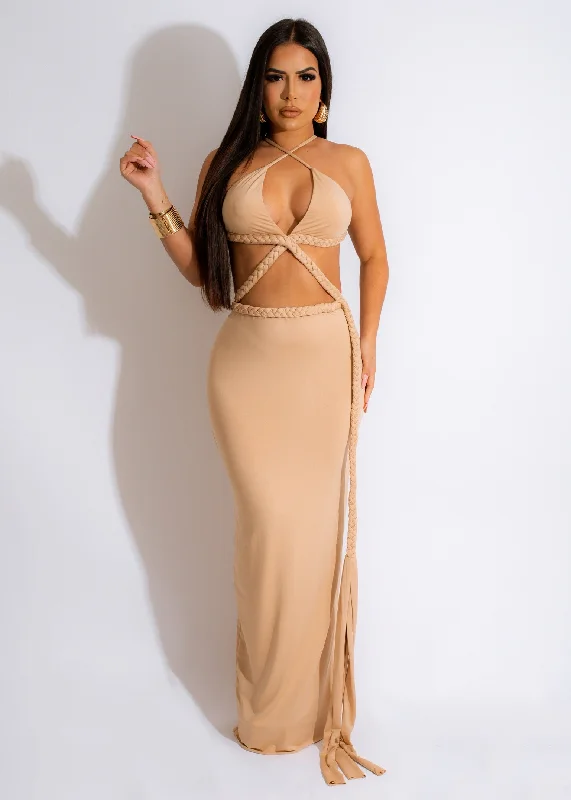 Highway To Heaven Maxi Dress Nude