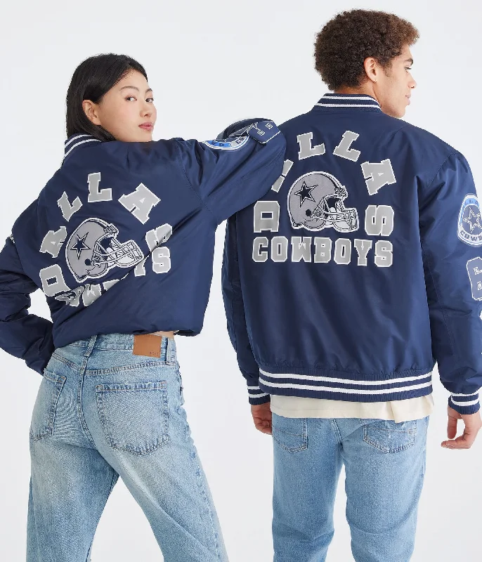Slim - fit men coats in navy blue for a classic and sophisticated appearanceAeropostale Dallas Cowboys Helmet Bomber Jacket Slim - fit men coats in navy blue for a classic and sophisticated appearanceAeropostale Dallas Cowboys Helmet Bomber Jacket