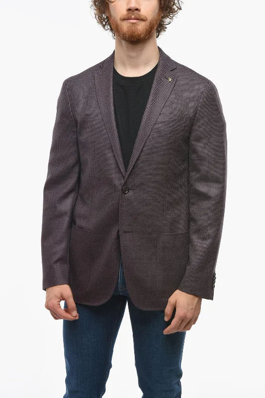Men coats with a quilted pattern for added texture and warmthCorneliani CC COLLECTION Half-lined RIGHT Bird's Eye Blazer Men coats with a quilted pattern for added texture and warmthCorneliani CC COLLECTION Half-lined RIGHT Bird's Eye Blazer