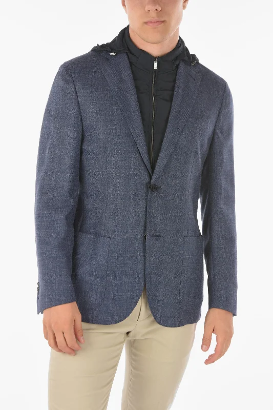 Men coats made of high - quality leather for a rugged and durable optionCorneliani ID Hooded IDENTITY Blazer with Removable Lining Men coats made of high - quality leather for a rugged and durable optionCorneliani ID Hooded IDENTITY Blazer with Removable Lining