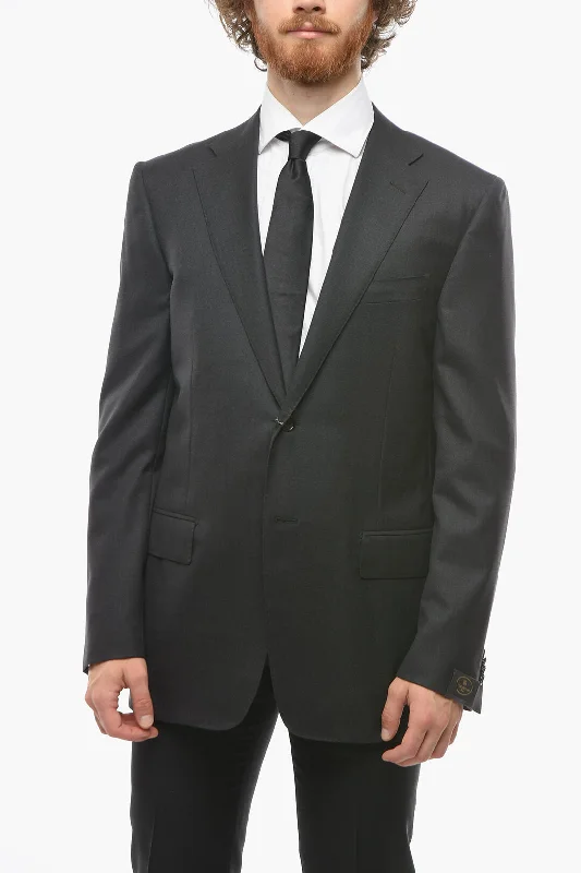 Men coats made from recycled materials for an eco - friendly choiceCorneliani Notch Lapel MANTUA Virgin Wool Blazer Men coats made from recycled materials for an eco - friendly choiceCorneliani Notch Lapel MANTUA Virgin Wool Blazer