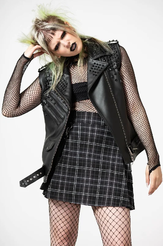 Lightweight men coats made of breathable fabric for spring and autumnDoom Leather Vest [FAUX LEATHER]