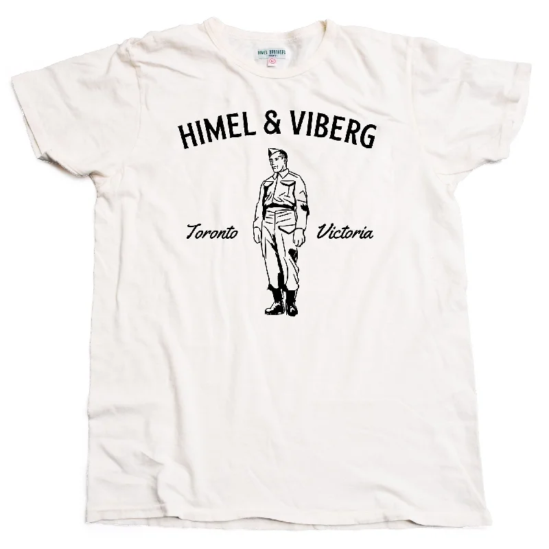 Men leather trench coats with a double - breasted design for a classic and sophisticated lookLimited Edition Viberg x Himel T-Shirt Men leather trench coats with a double - breasted design for a classic and sophisticated lookLimited Edition Viberg x Himel T-Shirt