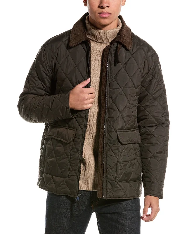 Men coats with a stand - up collar for a sleek and modern lookMagaschoni Collared Padded Zip-Up Corduroy Jacket Men coats with a stand - up collar for a sleek and modern lookMagaschoni Collared Padded Zip-Up Corduroy Jacket