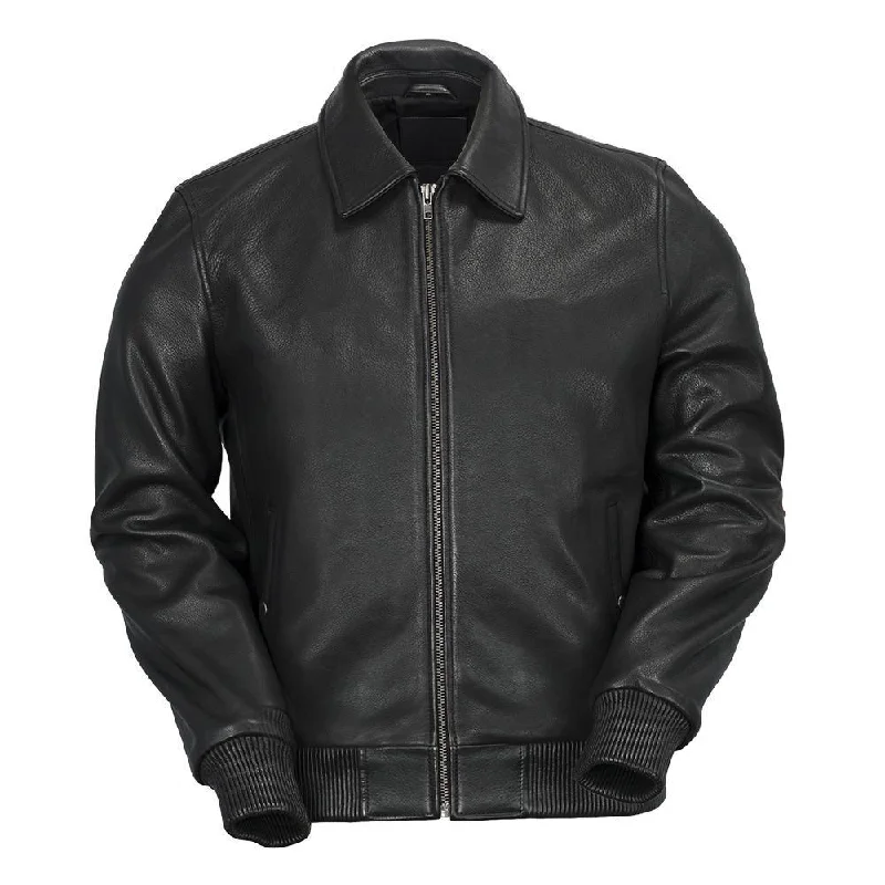 Men leather sport coats with a stretch - fabric panel for enhanced mobilityMen's Castor Jacket Black Men leather sport coats with a stretch - fabric panel for enhanced mobilityMen's Castor Jacket Black