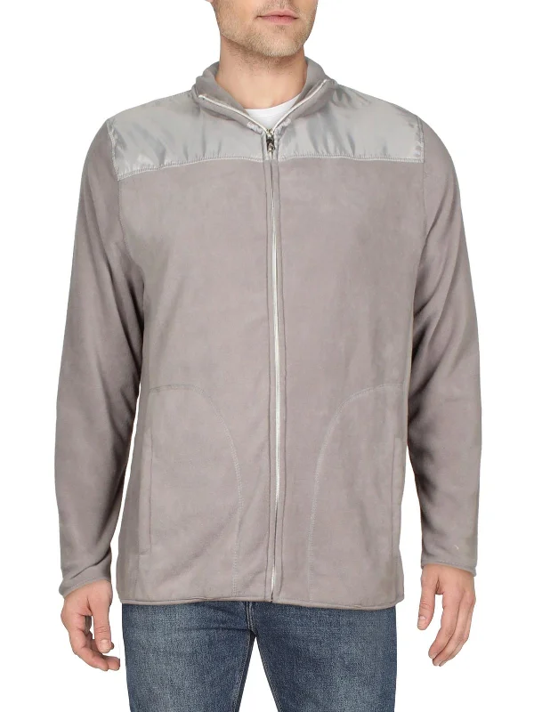 Men coats with multiple inner pockets for convenient storage of essentialsMens Mock Neck Lightweight Fleece Jacket Men coats with multiple inner pockets for convenient storage of essentialsMens Mock Neck Lightweight Fleece Jacket