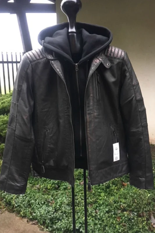 Men leather moto jackets with multiple zipper pockets for added storage and an edgy appearancePelle Leather by Ocean West 1001 Men leather moto jackets with multiple zipper pockets for added storage and an edgy appearancePelle Leather by Ocean West 1001