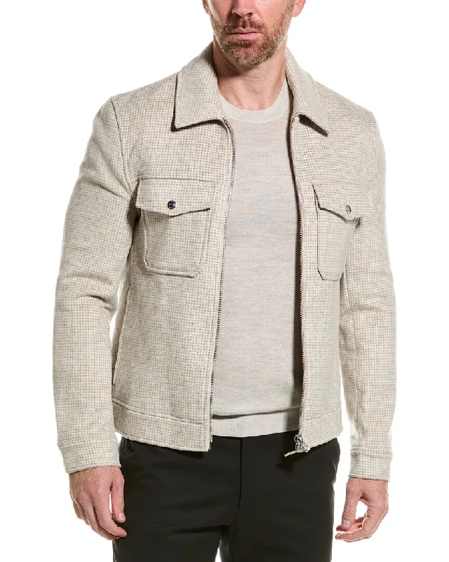 Slim - fit men coats in navy blue for a classic and sophisticated appearanceReiss Maray Zip-Through Wool-Blend Jacket Slim - fit men coats in navy blue for a classic and sophisticated appearanceReiss Maray Zip-Through Wool-Blend Jacket