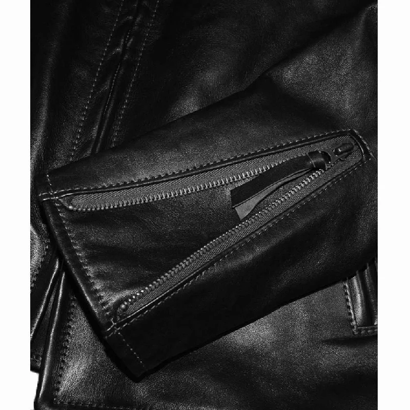 Men leather anoraks with a hooded design for protection against wind and rainReplace Jacket Sleeve Zipper Men leather anoraks with a hooded design for protection against wind and rainReplace Jacket Sleeve Zipper