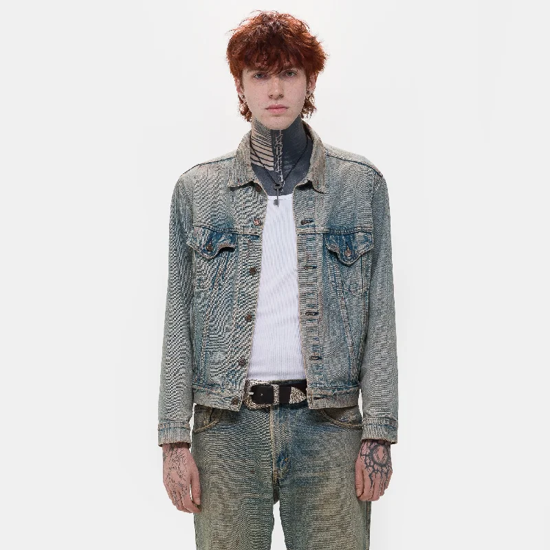 Men coats with a quick - drying feature for active lifestylesResurgence Denim Jacket in Aged Light Blue Men coats with a quick - drying feature for active lifestylesResurgence Denim Jacket in Aged Light Blue