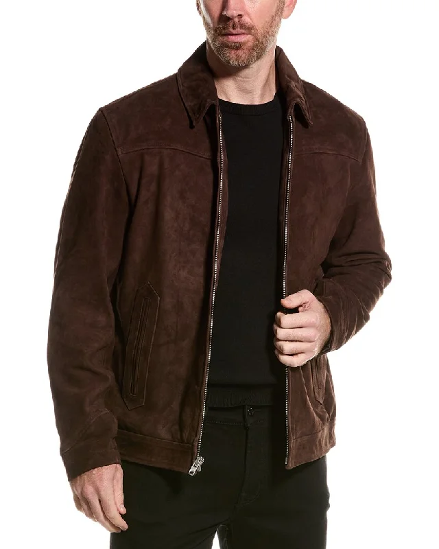 Men coats with a hooded design for added protection against the elementsSlate & Stone Zip Racer Suede Jacket Men coats with a hooded design for added protection against the elementsSlate & Stone Zip Racer Suede Jacket