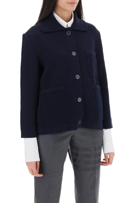 Thom Browne Cotton-Cashmere Knit Jacket